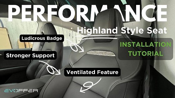 Video: Model 3 Performance Sport Seats Installation Video | Tesla Model 3 & Model Y | EVOffer