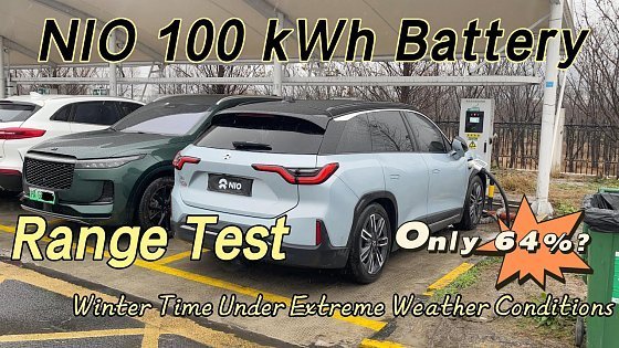 Video: NIO Range Test With 100 kWh Battery On ES6 In Winter Time Under Extreme Weather | How Far Can It Go?