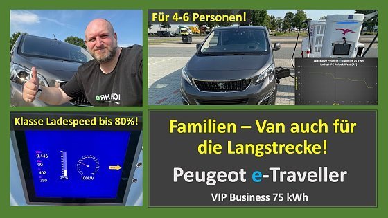 Video: Peugeot e - Traveller 75 kWh Batterie I Familien - Van auch für die Langstrecke - Klasse Ladespeed!