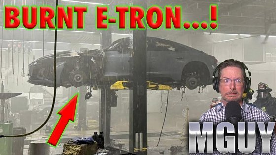 Video: Audi E-Tron GT catches fire ON HOIST! MGUY EV News 18 September 2024 | MGUY Australia