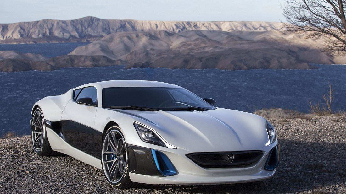 Rimac Concept One (2013-2016) вид спереди, спереди сбоку, по диагонали, экстерьер