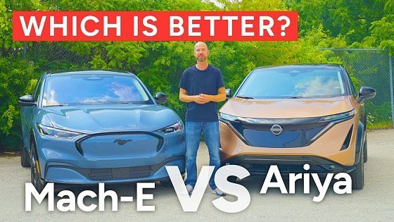 Video: Ford Mustang Mach-E vs Nissan Ariya Comparison