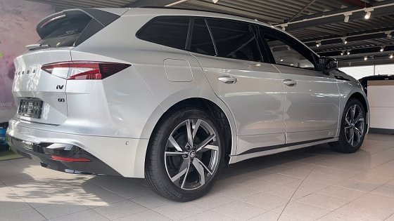 Video: Skoda NEW Enyaq Sportline 2023 IV60 in4K Brilliant Silver 20Inch Taurusl Walk Around & Detail inside