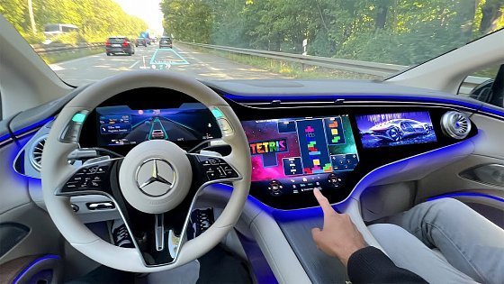 Video: 2025 NEW AUTONOMOUS Mercedes DRIVE?! Level 3 Autonomous EQS POV Drive! Interior Ambiente Review