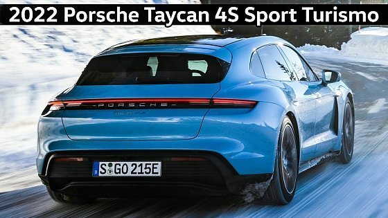 Video: 2022 Porsche Taycan 4S Sport Turismo in Frozen Blue Metallic