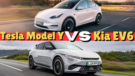 Video: Tesla Model Y, Long Range AWD, 2024 VS Kia EV6, Long Range, AWD, 2024