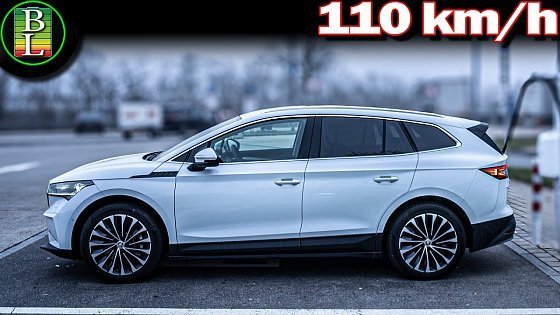 Video: Skoda Enyaq 85 (NEW MOTOR) 110 km/h - How far can you go?