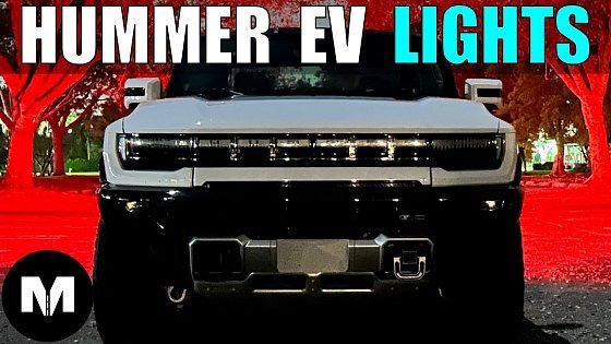 Video: GMC Hummer EV Pickup Night Time Lights Tour