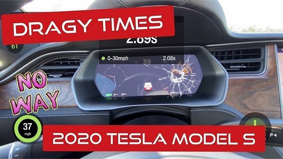 Video: 2020 Tesla Model S Performance 0-60mph Dragy Times - Full Self Driving Preview