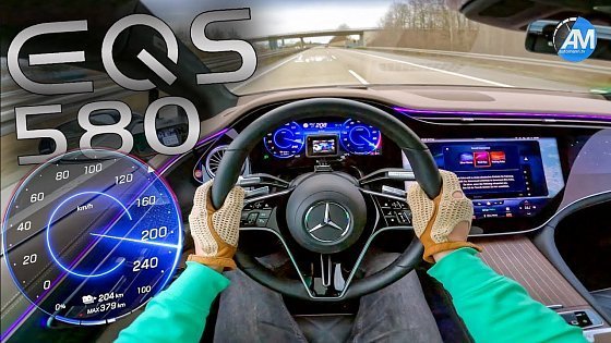 Video: NEW! Mercedes EQS 580 | Fast Autobahn Range⚡️