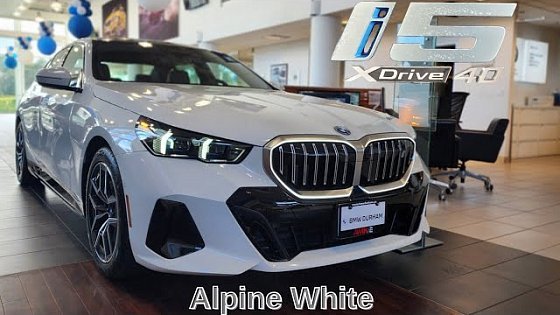 Video: NEW ARRIVAL! 2025 BMW i5 xdrive40 Alpine White on Black Veganza #bmw #i5 #g60 #ev