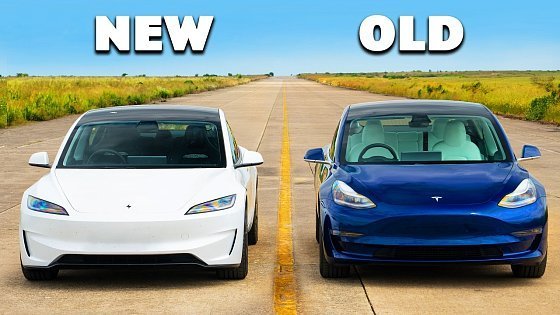 Video: New Tesla Model 3 Performance v Old: DRAG RACE