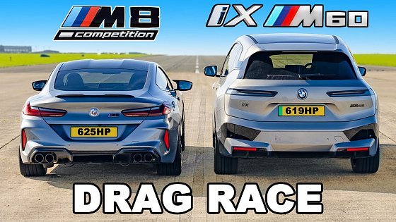 Video: BMW M8 v BMW iX M60: DRAG RACE
