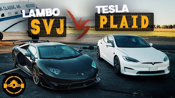 Video: 2021 Tesla Model S Plaid Eats a Lamborghini Aventador SVJ | Drag Race - Sponsored by MotorEnvy.com