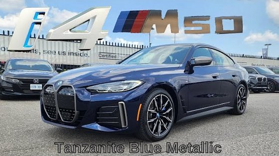 Video: NEW ARRIVAL! 2024 BMW i4 M50 xDrive Gran Coupe Tanzanite Blue Metallic on Black #bmw #i4 #g26