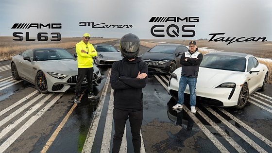 Video: Mercedes-Benz AMG EQS VS Porsche Taycan 4S