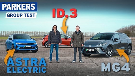 Video: MG4 vs VW ID.3 vs Vauxhall Astra Electric Review | Who makes the best EV hatchback?