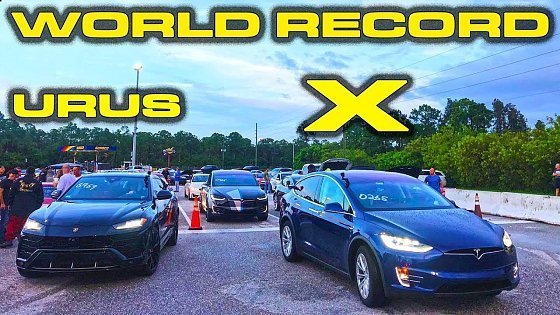 Video: WORLD RECORD REMATCH - 2019 Tesla Model X Raven Ludicrous vs Lamborghini Urus 1/4 Mile Drag Racing