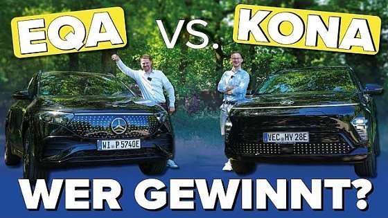 Video: Mercedes EQA 300 vs. Hyundai KONA Elektro: Welches E-Auto ist besser?