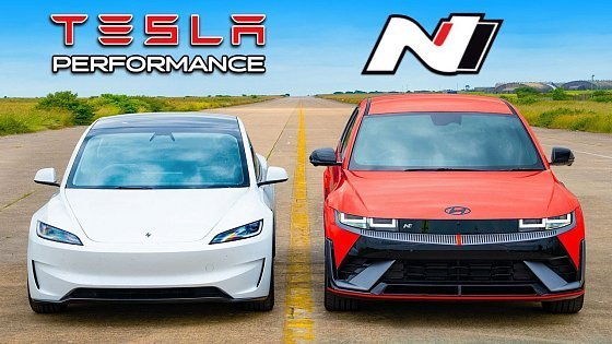 Video: New Tesla Model 3 Performance v Hyundai IONIQ 5 N: DRAG RACE