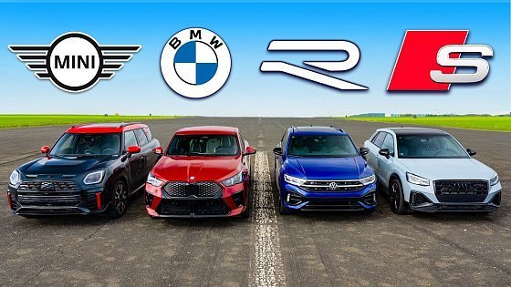 Video: 300hp SUVs: MINI v BMW v VW v Audi DRAG RACE