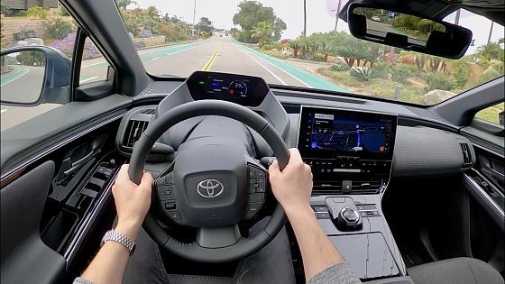 Video: 2023 Toyota bZ4X All-Electric SUV (AWD XLE) - POV Test Drive (Binaural Audio)