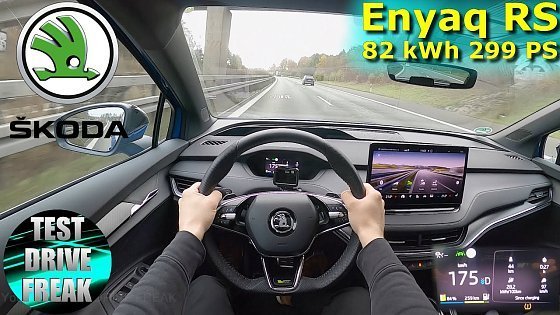 Video: 2022 Skoda Enyaq Coupe RS iV 299 PS TOP SPEED AUTOBAHN DRIVE POV