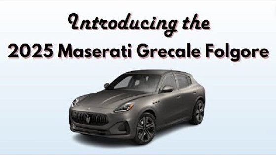 Video: Introducing the 2025 Maserati Grecale Folgore: A New Era of Luxury and Performance