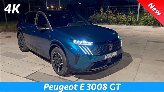 Video: Peugeot E 3008 GT 2024 Full Night Review (Exterior - Interior) Ambient Lights