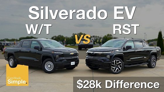 Video: Chevy Silverado EV W/T vs RST | Side by Side Trim Comparison!