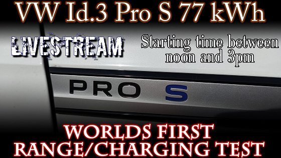 Video: (live) Part 1 - VW Id.3 Pro S 77 kWh Range / Charging test