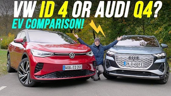Video: Audi or VW? Audi Q4 e-tron 50 AWD vs VW ID4 GTX mid-size EV SUV comparison REVIEW