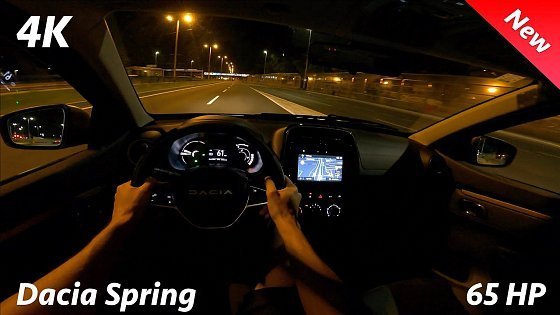 Video: Dacia Spring Extreme 2023 - Night POV Review in 4K, 65 HP Acceleration 0-100 km/h