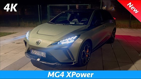 Video: MG4 XPower 2024 Night Review (Exterior - Interior), Charging, Consumption