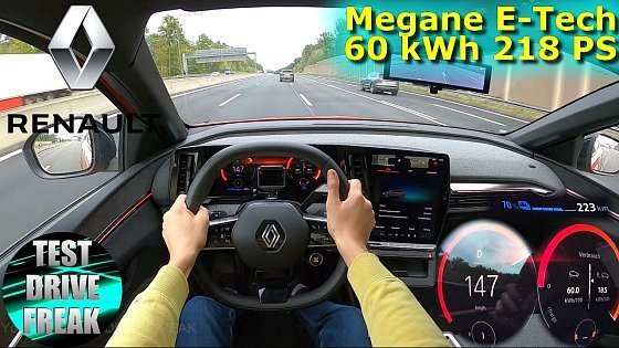 Video: 2022 Renault Megane E-Tech EV60 Optimum Charge 218 PS TOP SPEED AUTOBAHN DRIVE POV