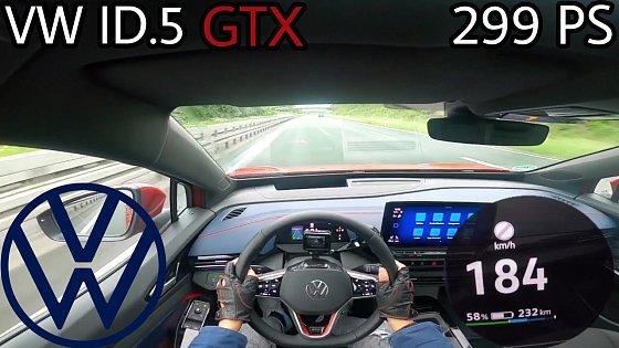 Video: 2022 VW ID.5 GTX (299 PS) POV Testdrive AUTOBAHN Beschleunigung &amp; Topspeed