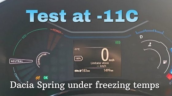 Video: *English* Is the Dacia Spring any good at -11C? Sub freezing temps.